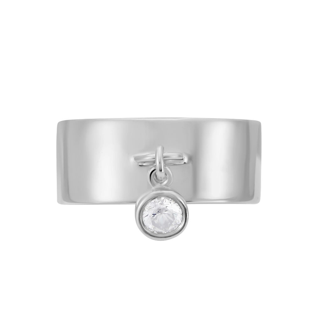 Bague Argent Blanc Ainslie Oxyde De Zirconium - Bagues solitaires Femme | Histoire d&rsquo;Or