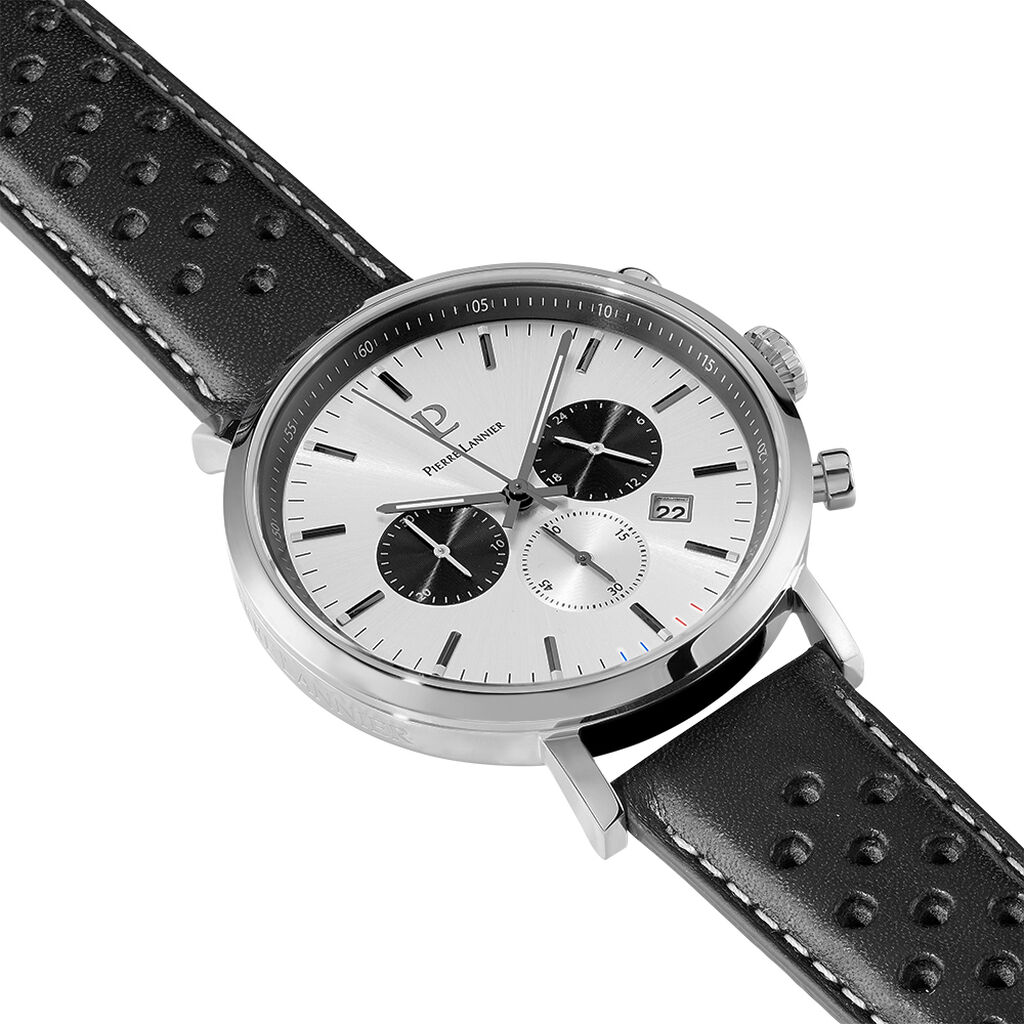 Montre Pierre Lannier Baron Argenté - Montres Homme | Histoire d’Or