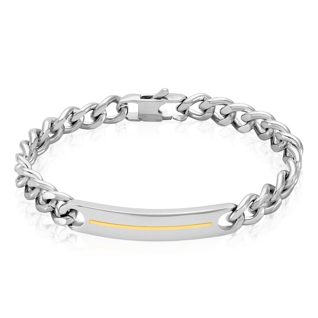 Bracelet Jourdan Acier Gris - Bracelets Homme | Histoire d’Or