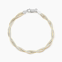 Bracelet Anaiz Argent Bicolore
