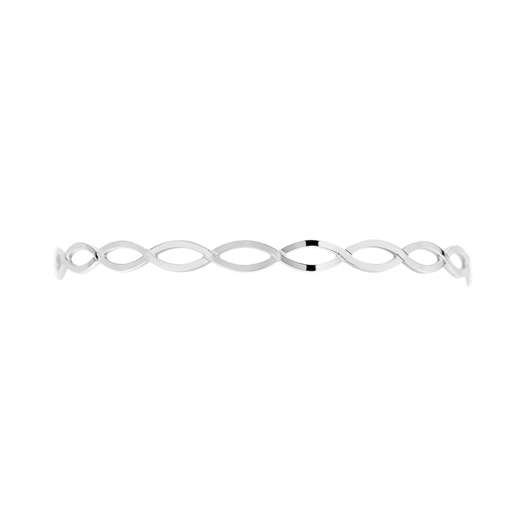 Bracelet Jonc Vaguia Argent Blanc - Bracelets fantaisie Femme | Histoire d’Or