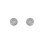 Boucles D'oreilles Puces Alexine Argent Blanc Oxyde De Zirconium - Boucles d'oreilles fantaisie Femme | Histoire d&rsquo;Or
