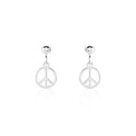 Boucles D'oreilles Pendantes Paz Argent Blanc - Boucles d'oreilles fantaisie Femme | Histoire d&rsquo;Or