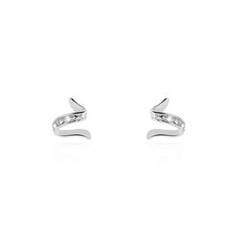 Boucles D'oreilles Puces Ouassima Or Blanc Diamant - Clous d'oreilles Femme | Histoire d’Or