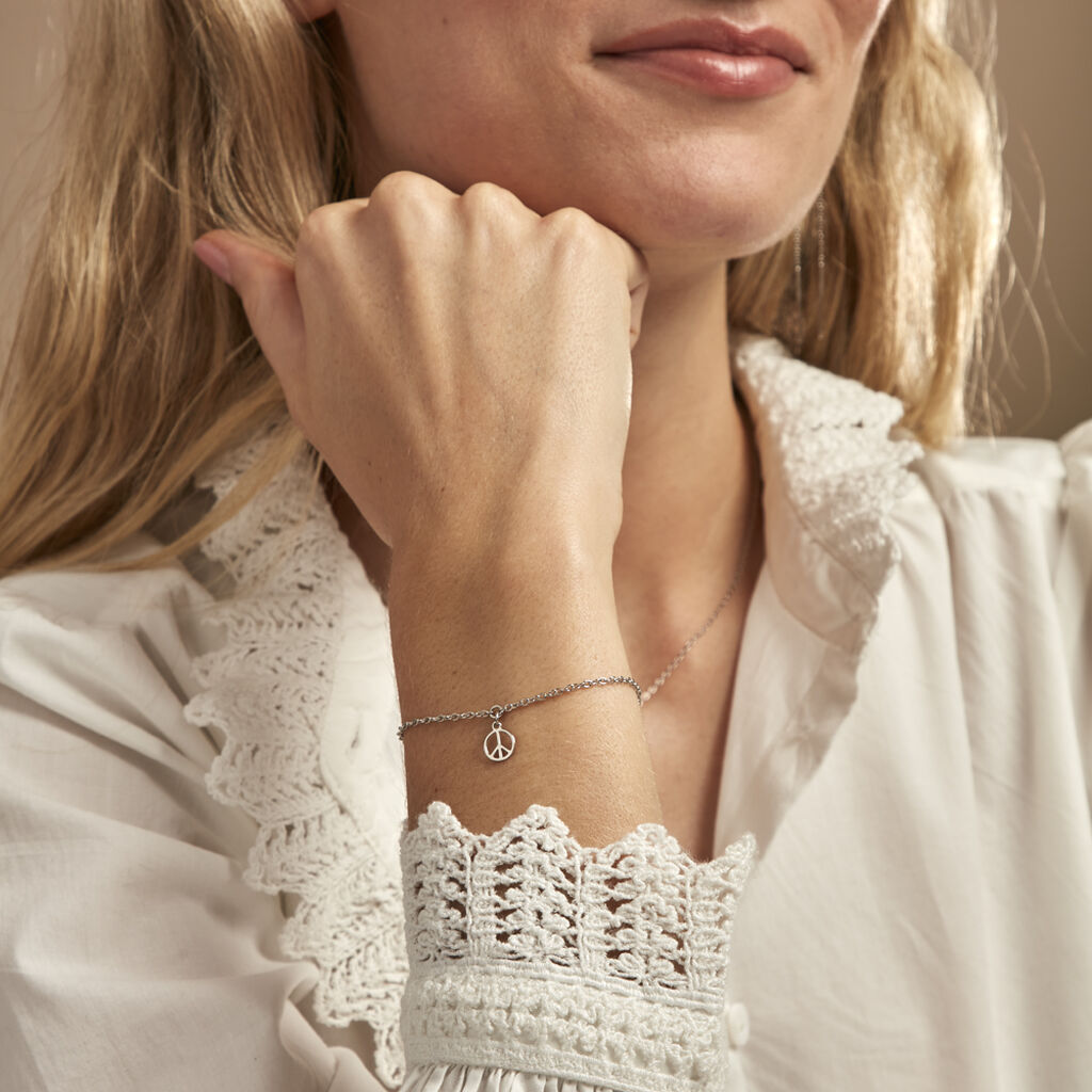 Bracelet Paz Argent Blanc - Bracelets Femme | Histoire d’Or