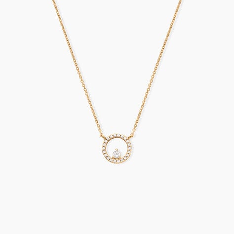 Collier Plaqu&eacute; Or Lila Oxydes De Zirconium - Colliers fantaisie Femme | Histoire d&rsquo;Or