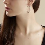 Cr&eacute;oles Argent Blanc Diane - Boucles d'oreilles cr&eacute;oles Femme | Histoire d&rsquo;Or