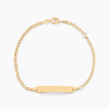 Bracelet Identit&eacute; Etheline Maille Gourmette Or Jaune