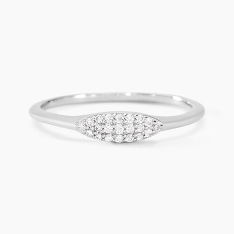 Bague Tiwa Argent Blanc Oxyde De Zirconium - Bagues solitaires Femme | Histoire d&rsquo;Or
