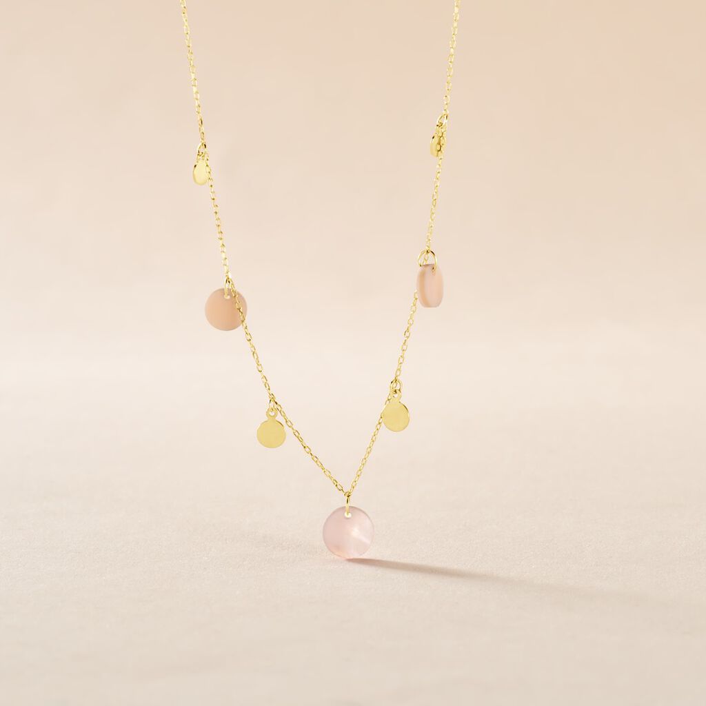 Collier Pampilles Colorées Or Jaune Nacre - Colliers Femme | Histoire d’Or