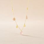 Collier Pampilles Color&eacute;es Or Jaune Nacre - Colliers Femme | Histoire d&rsquo;Or