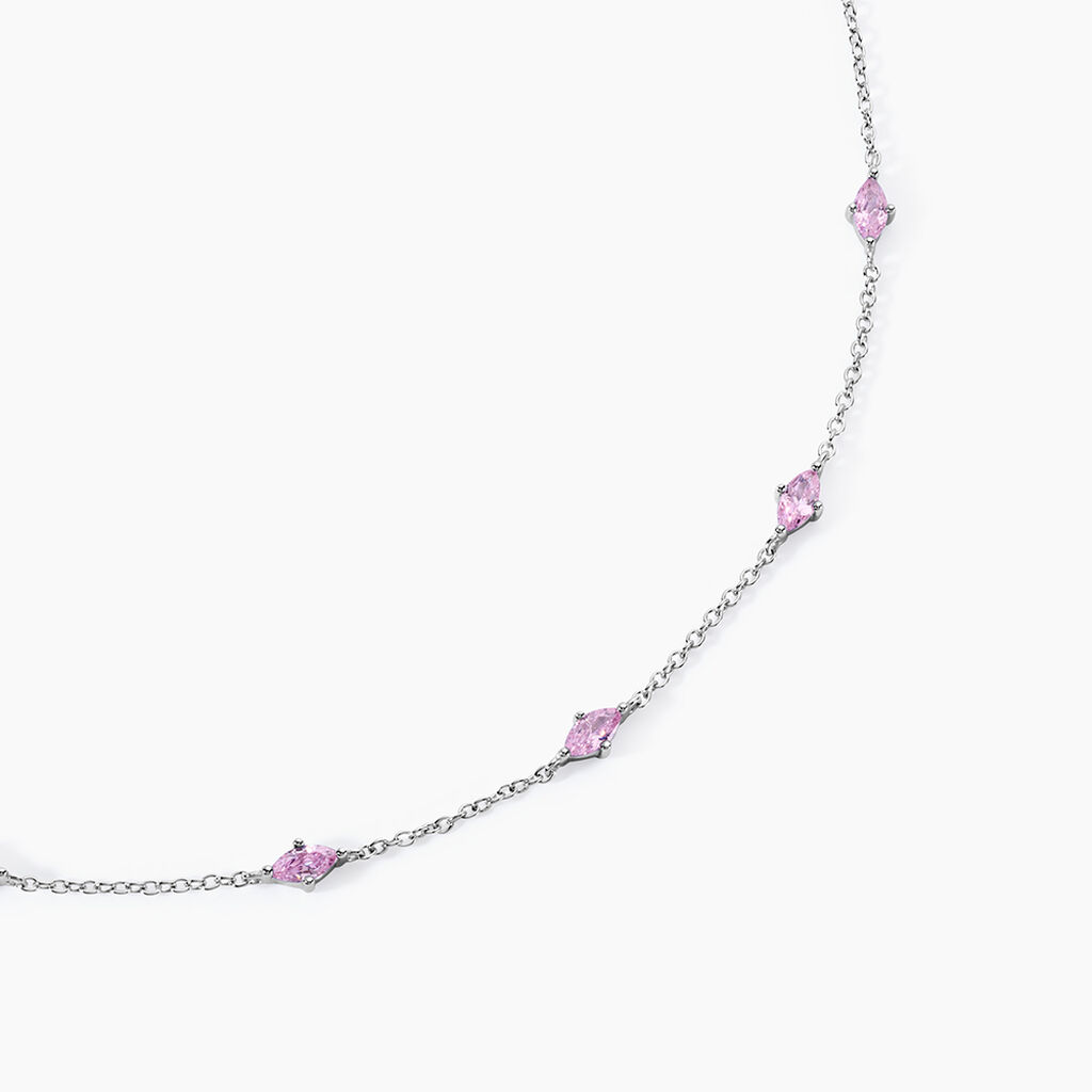 Collier Borya Argent Blanc Oxyde De Zirconium - Colliers fantaisie Femme | Histoire d’Or