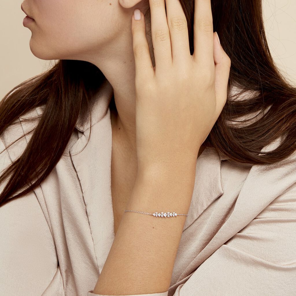Bracelet Monique Argent Blanc Oxyde De Zirconium - Bracelets Femme | Histoire d’Or