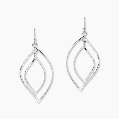 Boucles D'oreilles Pendantes Charlyn Argent Blanc - Boucles d'oreilles fantaisie Femme | Histoire d’Or