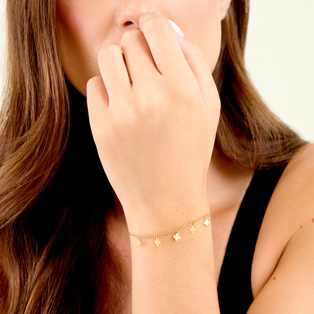 Bracelet Eva Acier Jaune - Bijoux sans pierre Femme | Histoire d&rsquo;Or