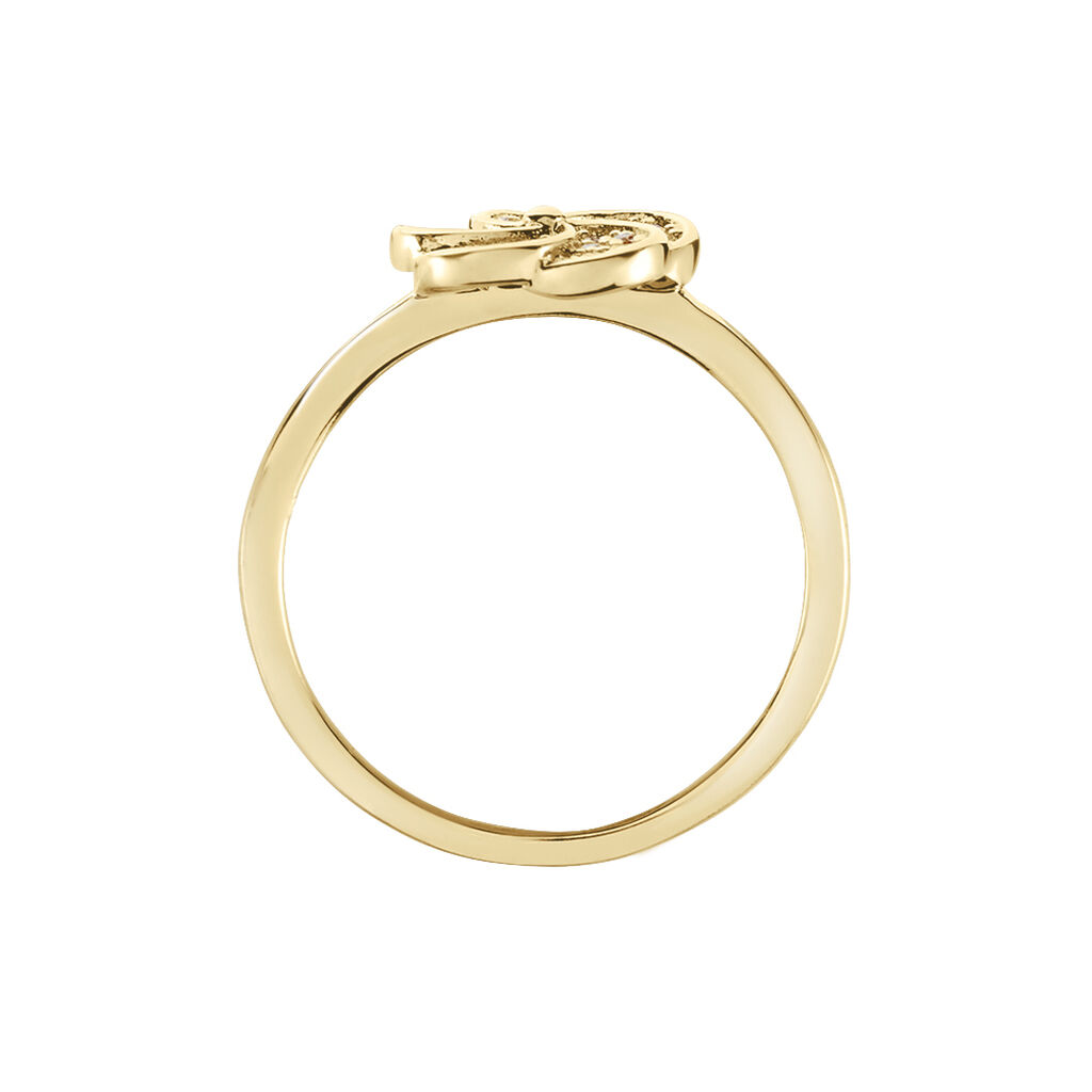 Bague Doroteia Plaqué Or Jaune Oxyde De Zirconium - Bagues avec pierre Femme | Histoire d’Or