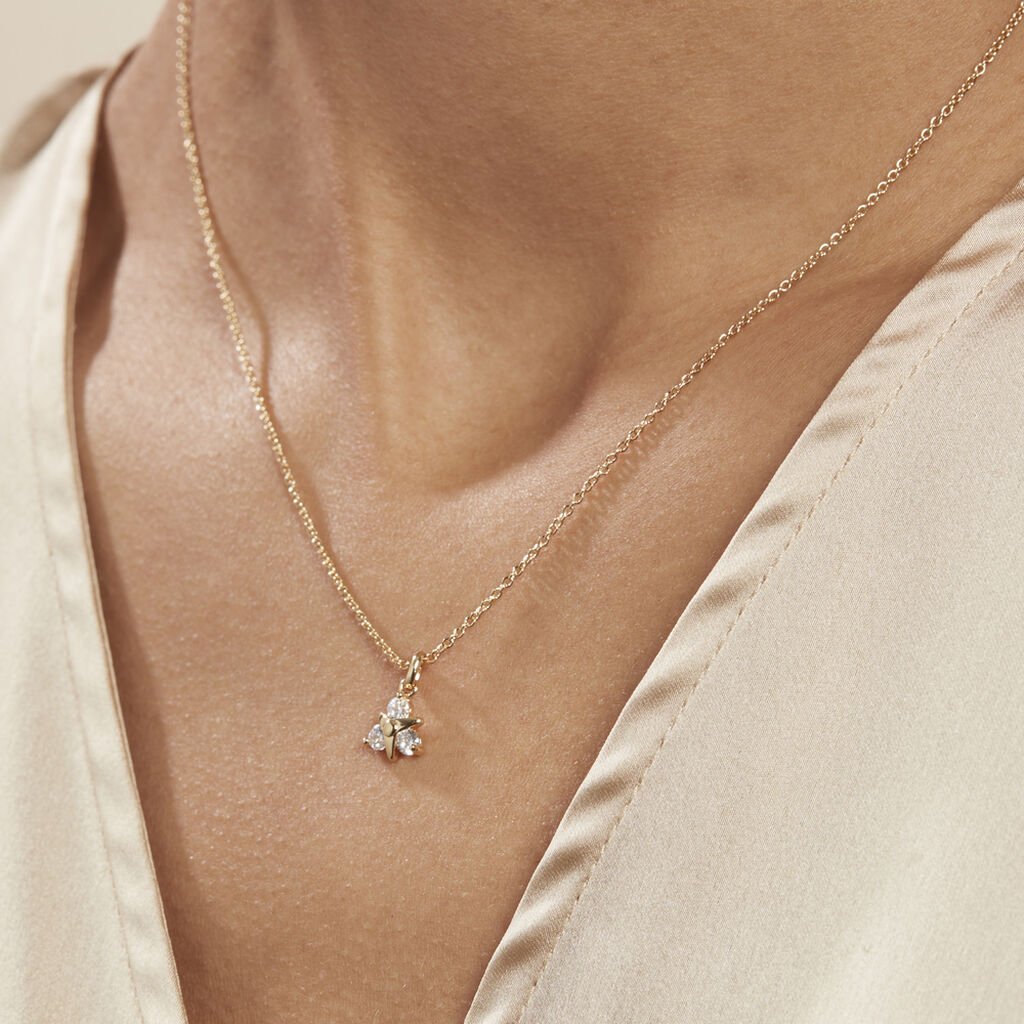 Collier Plaqué Or Jacinth Oxyde De Zirconium - Colliers fantaisie Femme | Histoire d’Or