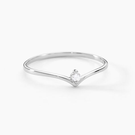 Bague Maye Or Blanc Diamant - Bagues solitaires Femme | Histoire d’Or