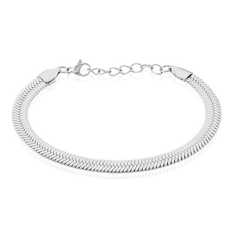 Bracelet Hera Melitta Acier Blanc - Bracelets chaîne Femme | Histoire d’Or
