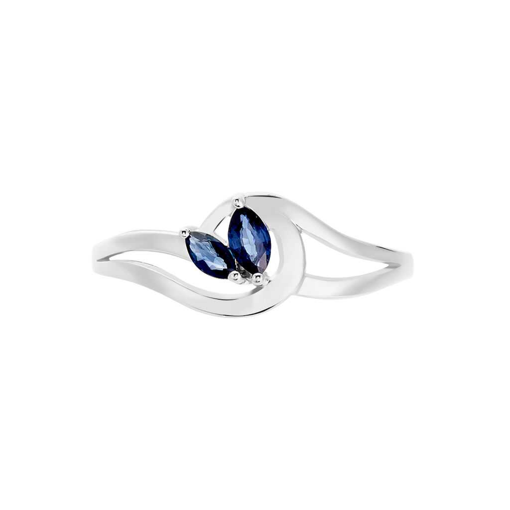 Bague Sakina Or Blanc Saphir - Bagues avec pierre Femme | Histoire d’Or