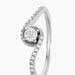 Bague Vrille Accompagnee Or Blanc Diamant - Bagues solitaires Femme | Histoire d’Or