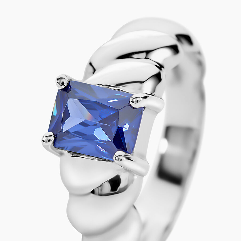 Bague Bubla Argent Blanc Oxyde De Zirconium - Bagues solitaires Femme | Histoire d&rsquo;Or