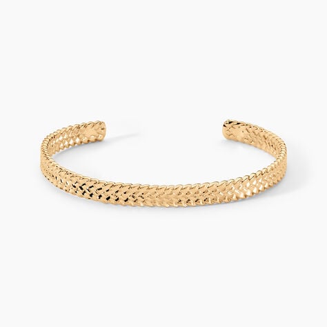 Bracelet Jonc Lilya Plaqu&eacute; Or Jaune - Bracelets joncs Femme | Histoire d&rsquo;Or