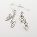 Boucles D'oreilles Pendantes Bartolomea Feuille Or Blanc - Boucles d'oreilles pendantes Femme | Histoire d’Or