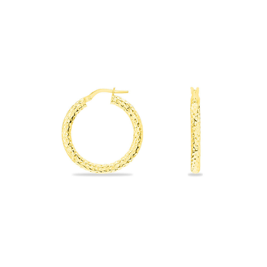 Créoles Udara Or Jaune - Boucles d'oreilles créoles Femme | Histoire d’Or