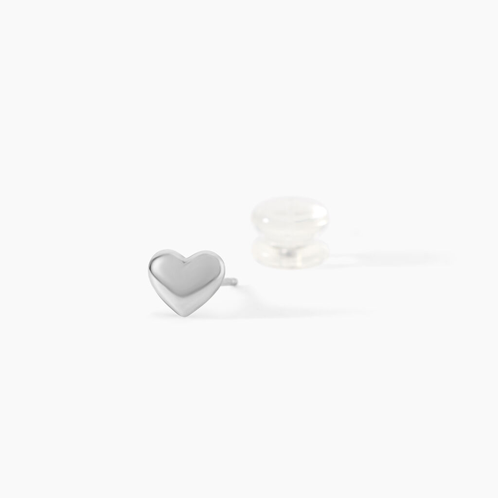 Boucles D'oreilles Puces Aricia Or Blanc - Clous d'oreilles Enfant | Histoire d&rsquo;Or