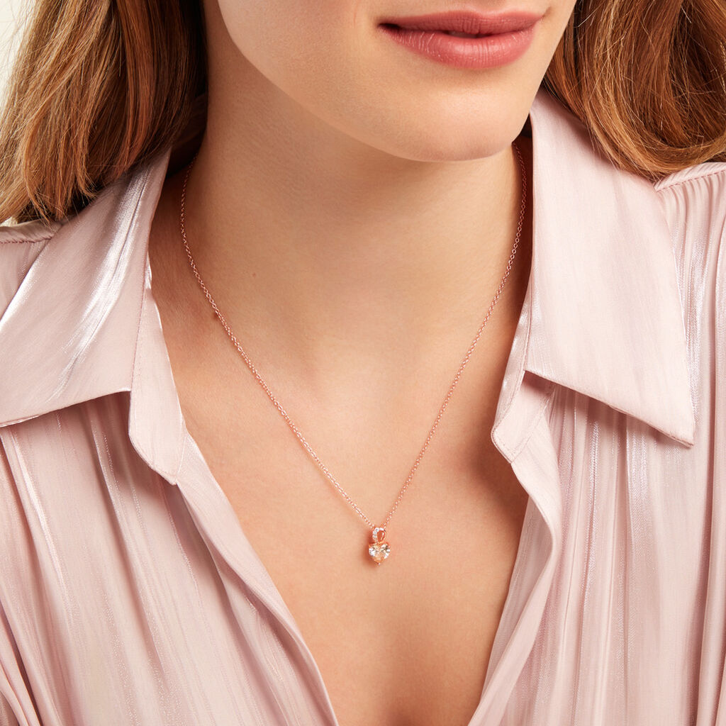 Collier Atieno Argent Rose Oxyde De Zirconium - Colliers fantaisie Femme | Histoire d’Or