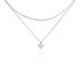 Collier Argent Blanc Sapphira - Colliers Coeur Femme | Histoire d’Or