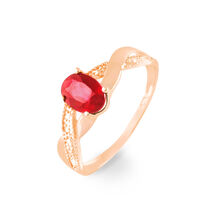 Bague Candice Or Rose Rubis