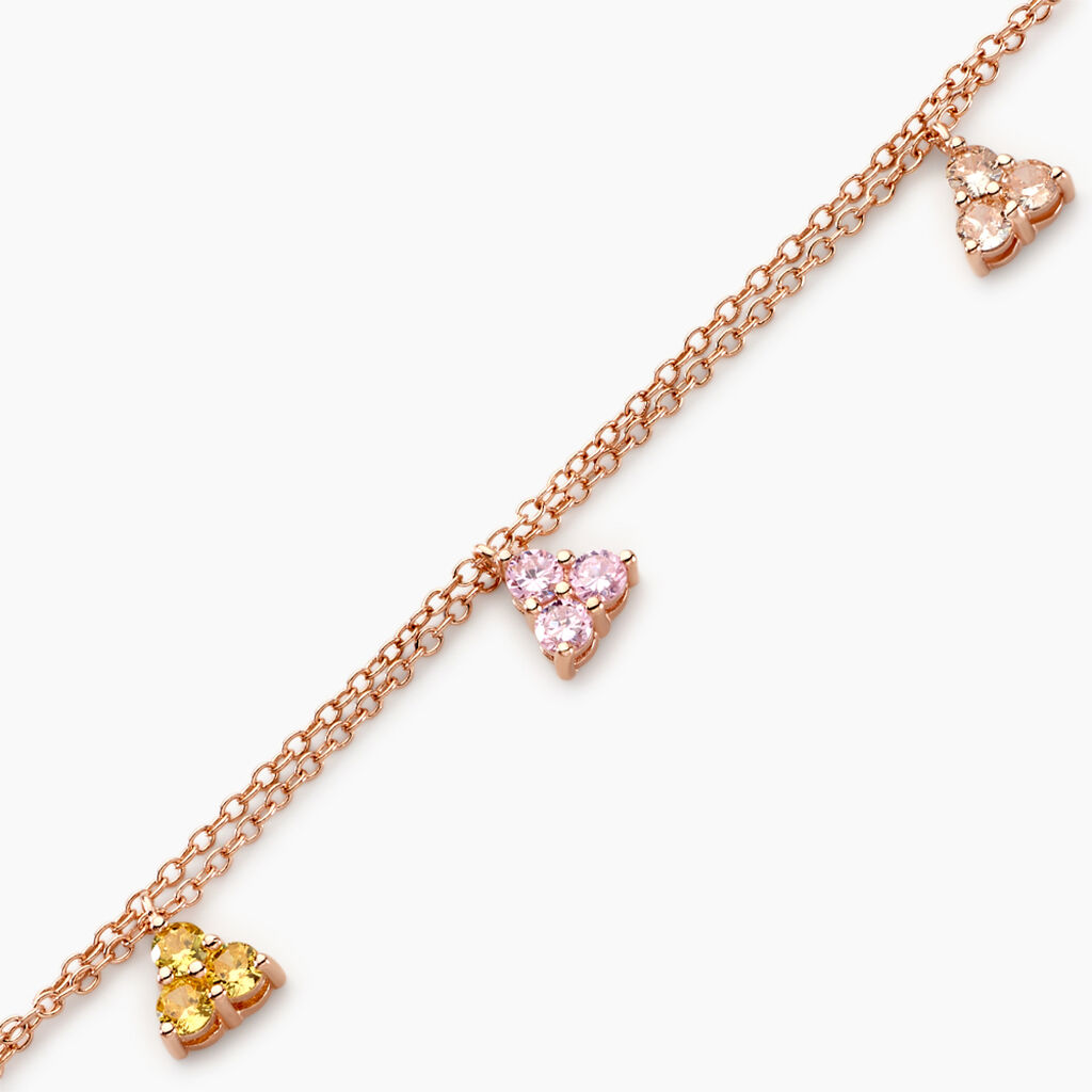 Bracelet Nimbe Argent Rose Oxyde De Zirconium - Bracelets Femme | Histoire d’Or