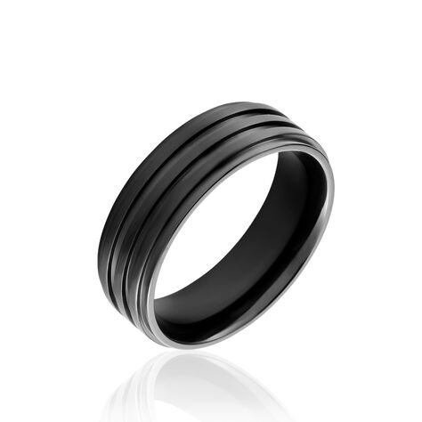 Bague Rico Acier Noir - Bagues fantaisie Homme | Histoire d’Or