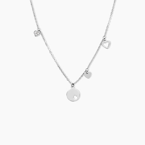 Collier Seyma Argent Blanc Oxyde De Zirconium - Colliers fantaisie Femme | Histoire d&rsquo;Or