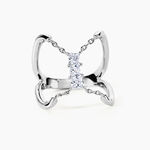 Bague Nexus Argent Blanc Oxyde De Zirconium - Bagues avec pierre Femme | Histoire d&rsquo;Or