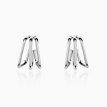 Cr&eacute;oles Stormie Acier Blanc - Boucles d'oreilles cr&eacute;oles Femme | Histoire d&rsquo;Or