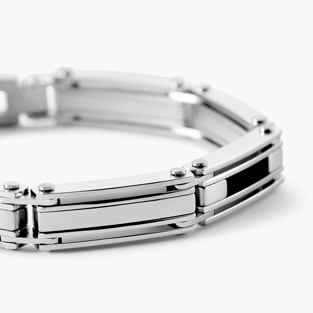 Bracelet Jourdan Acier Blanc - Bracelets Homme | Histoire d&rsquo;Or
