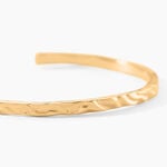 Bracelet Jonc Or&eacute;e Plaqu&eacute; Or Jaune - Bracelets joncs Femme | Histoire d&rsquo;Or