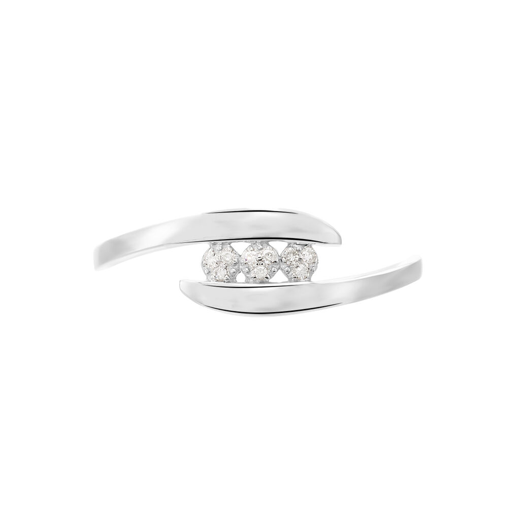 Bague Delphine Or Blanc Diamant - Bagues avec pierre Femme | Histoire d’Or