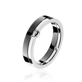 Bague Beny Acier Blanc Oxyde De Zirconium - Bagues solitaires Femme | Histoire d’Or