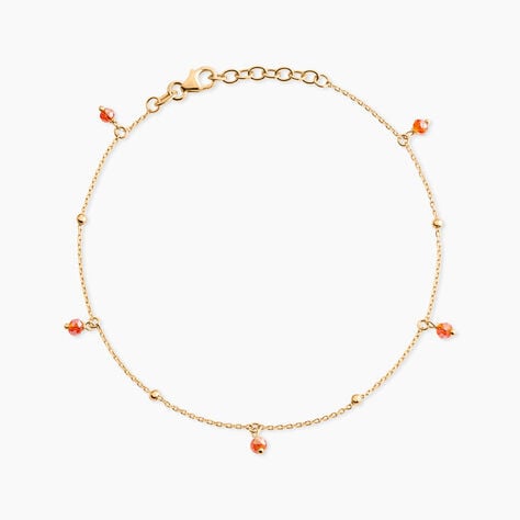 Cha&icirc;ne De Cheville Emiline Plaqu&eacute; Or Jaune Verre - Cha&icirc;nes de cheville Femme | Histoire d&rsquo;Or