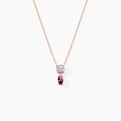 Collier Argent Rose Brenna Oxydes De Zirconium - Colliers fantaisie Femme | Histoire d’Or