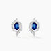 Boucles D'oreilles Puces Lydia Or Blanc Saphir - Clous d'oreilles Femme | Histoire d’Or
