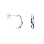 Boucles D'oreilles Puces Callune Or Blanc Diamant - Clous d'oreilles Femme | Histoire d&rsquo;Or