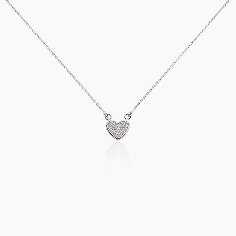 Collier Seya Argent Blanc Oxyde De Zirconium - Colliers fantaisie Femme | Histoire d&rsquo;Or