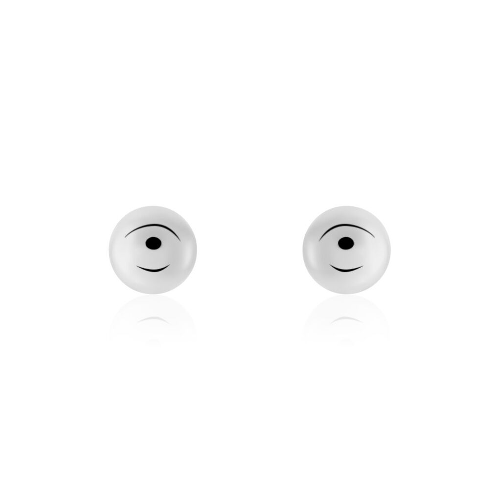 Boucles D'oreilles Puces Virgie Argent Blanc - Boucles d'oreilles fantaisie Femme | Histoire d’Or