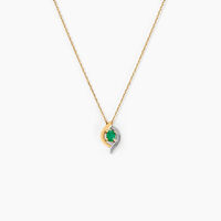 Collier Lydia Or Jaune Emeraude