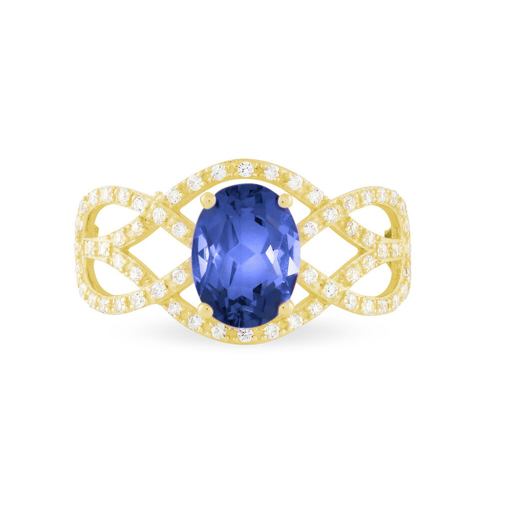 Bague Tina Or Jaune Saphir Et Diamant - Bagues solitaires Femme | Histoire d&rsquo;Or